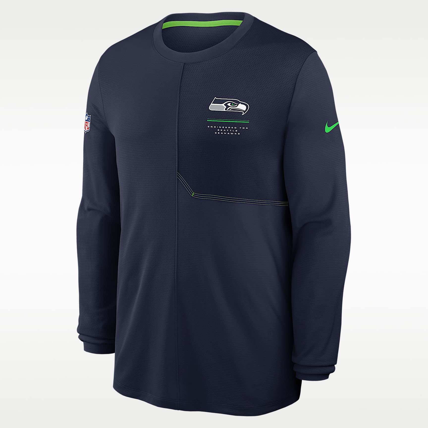 Seattle Seahawks Sideline Coach Men's Nike Dri-FIT NFL Long-Sleeve